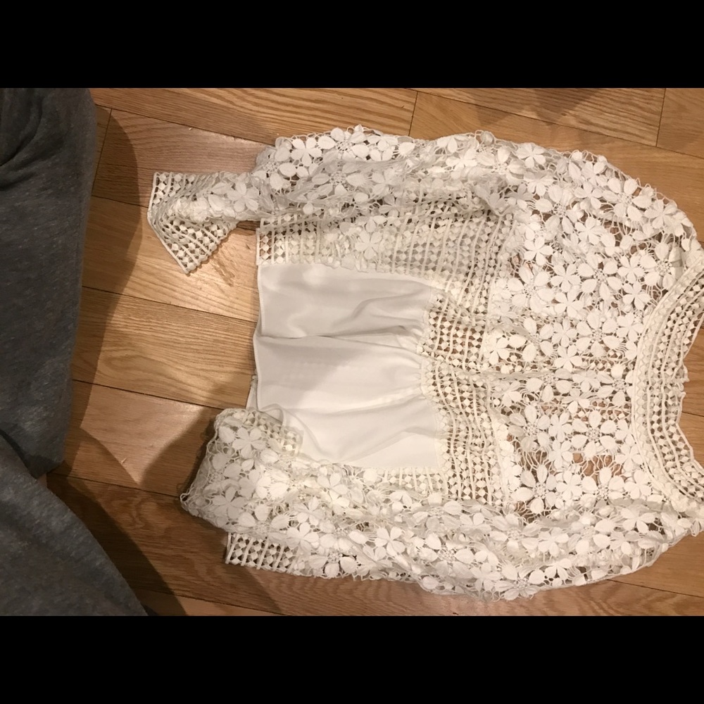 White lace top